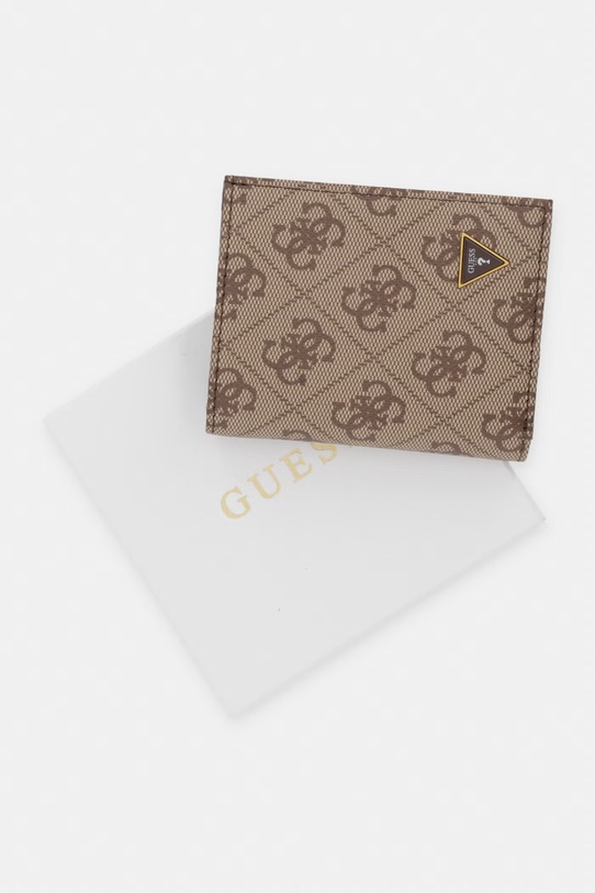 Guess portfel męski skórzany MILANO SMVELE.LEA04 beżowy