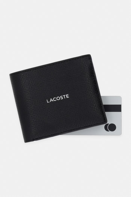 Lacoste portfel RFID męski skórzany czarny NH5053OI