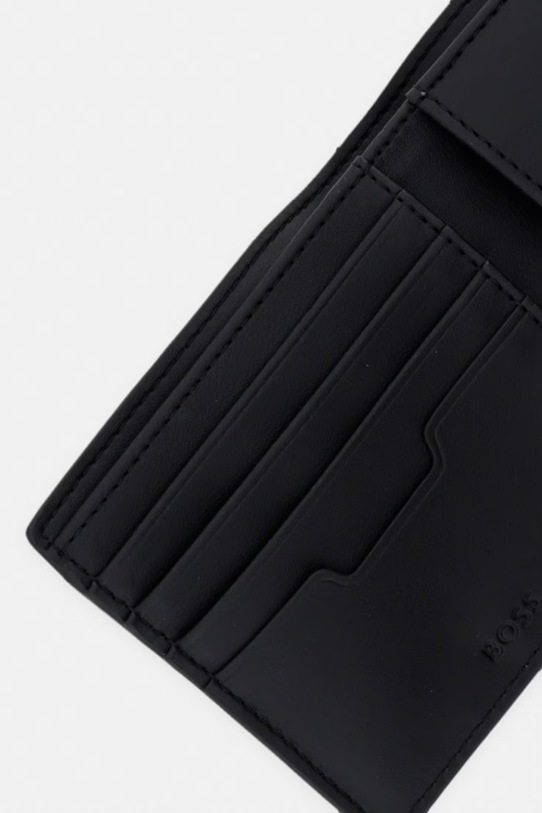 Akcesoria BOSS portfel męski z imitacji skóry 50563638 czarny