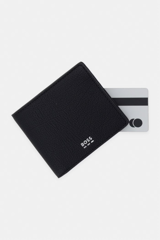 BOSS portfel męski z imitacji skóry czarny 50563639