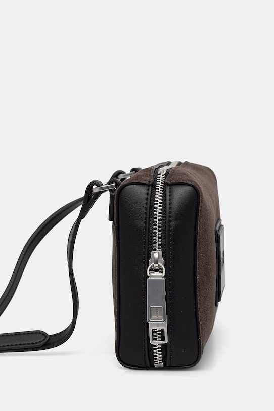 Karl Lagerfeld saszetka męska z imitacji zamszu B2M30200 brązowy SS26