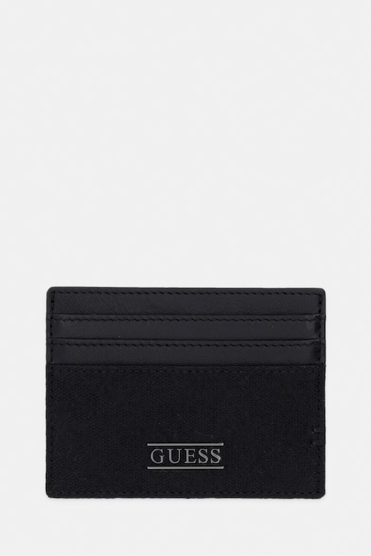 Guess pouzdro na karty pánské kožené BOSTON černá SMBOLJ.LEA25