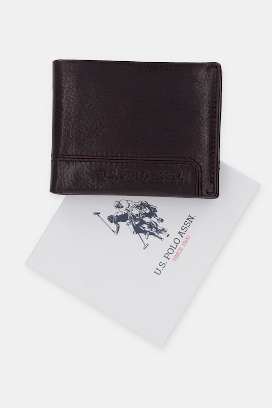 U.S. Polo Assn. portfel skórzany GORDON WEU5G2692MHA brązowy