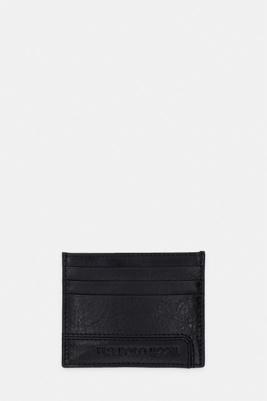 U.S. Polo Assn. etui na karty skórzane GORDON etui na karty czarny WEU5G2694MHA