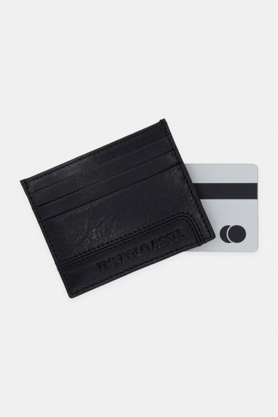 Akcesoria U.S. Polo Assn. etui na karty skórzane GORDON WEU5G2694MHA czarny