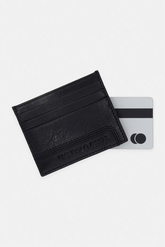 Akcesoria U.S. Polo Assn. etui na karty skórzane GORDON WEU5G2694MHA czarny
