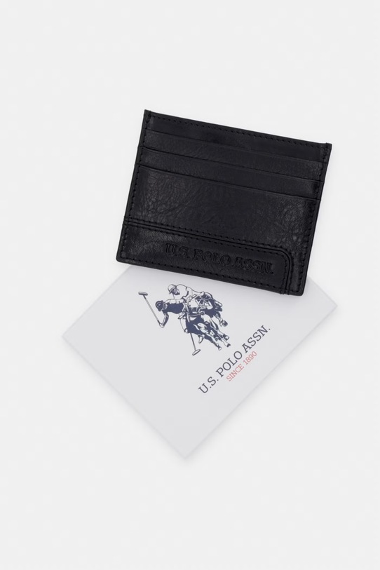 U.S. Polo Assn. etui na karty skórzane GORDON czarny WEU5G2694MHA
