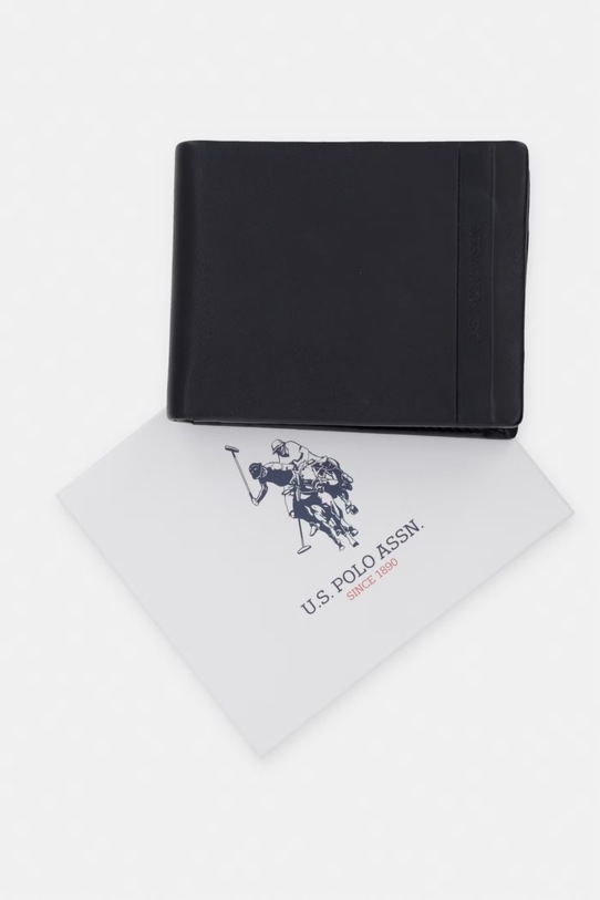 Kožená peňaženka U.S. Polo Assn. BLACKBURN WEU7M2712MHA čierna