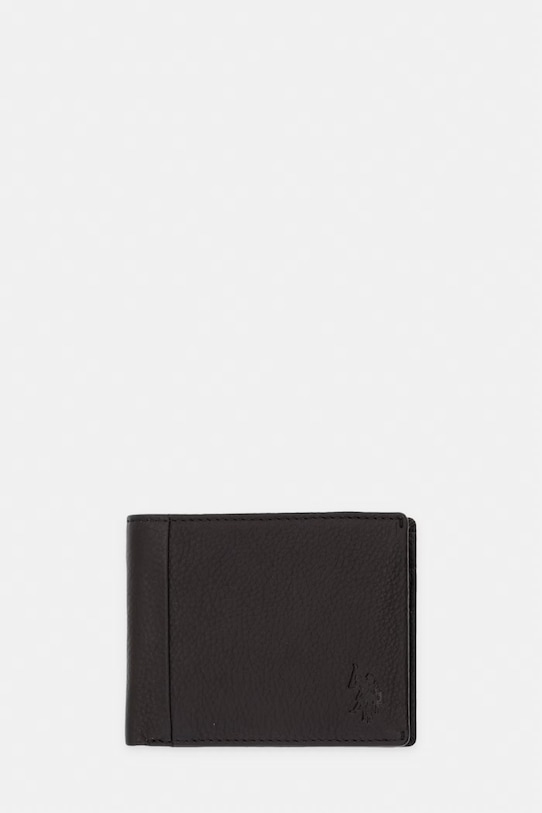 Kožená peňaženka U.S. Polo Assn. CARRICK usňová koža hnedá WEUCK2698MHA