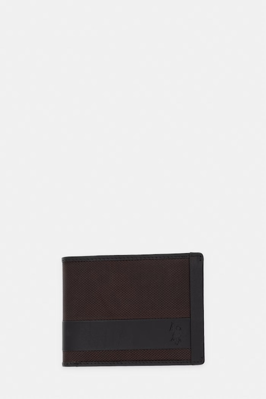 Peňaženka U.S. Polo Assn. MALLET jednofarebný hnedá WEUMW2626MH9