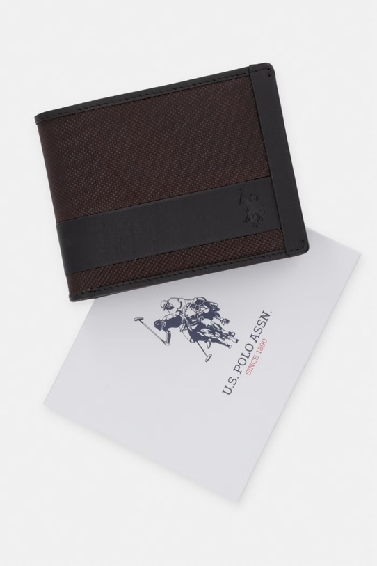Peňaženka U.S. Polo Assn. MALLET WEUMW2626MH9 hnedá