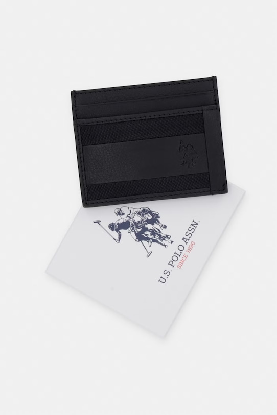 Δερμάτινη θήκη για κάρτες U.S. Polo Assn. MALLET μαύρο WEUMW2630MH9