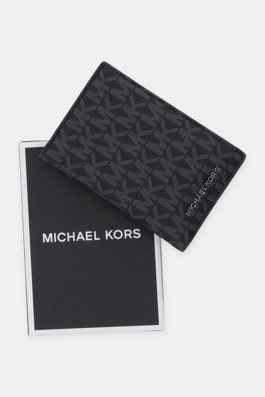 Michael Kors etui na karty męskie 39S6LHDF0B czarny