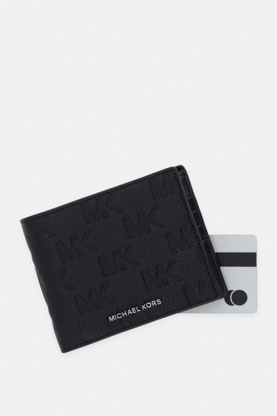 Michael Kors zestaw portfel i etui na karty męskie skórzane 39S6LHDF2L czarny