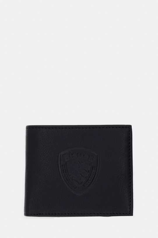 Blauer portfel męski skórzany czarny COP01