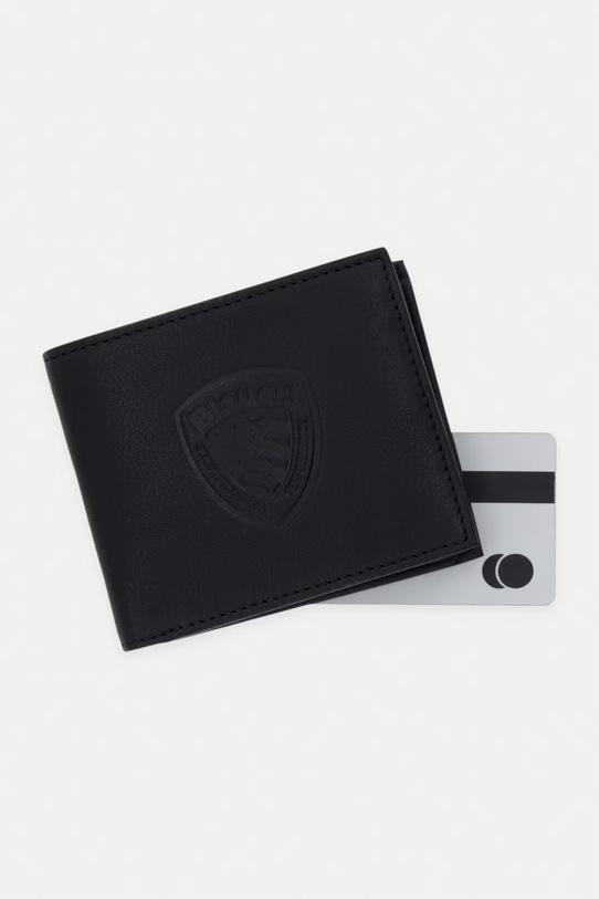Blauer portfel męski skórzany czarny COP01