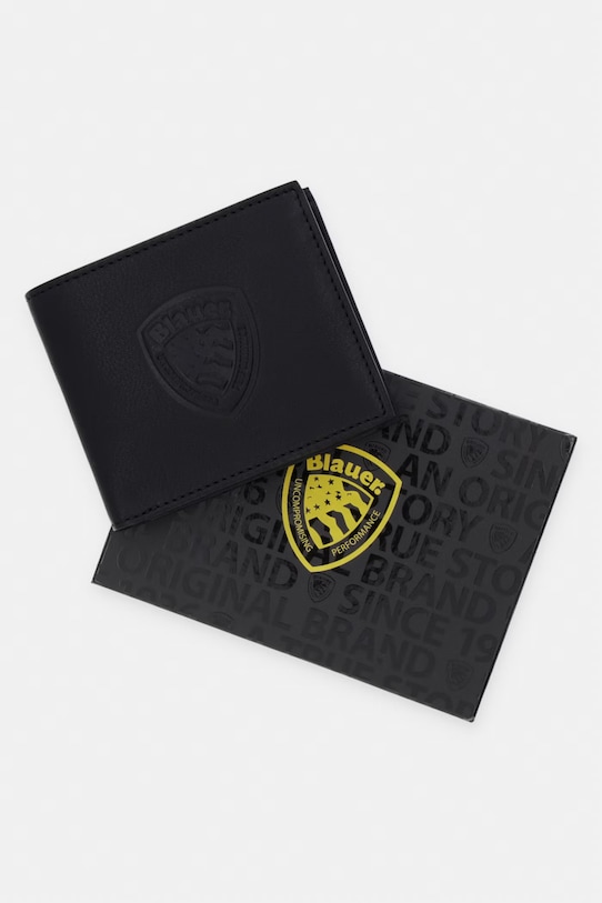 Blauer portfel męski skórzany COP01 czarny