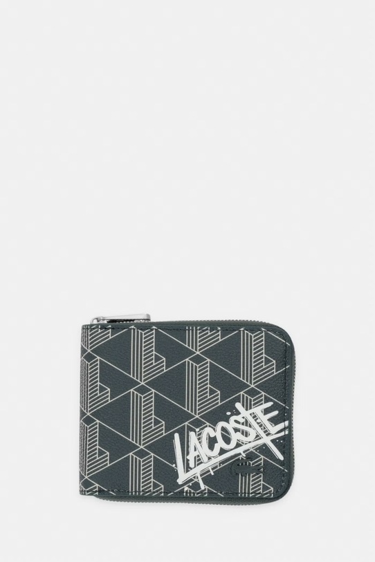 Lacoste portfel męski z imitacji skóry zielony NH5315BG