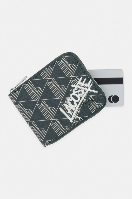 Lacoste portfel męski z imitacji skóry zielony NH5315BG