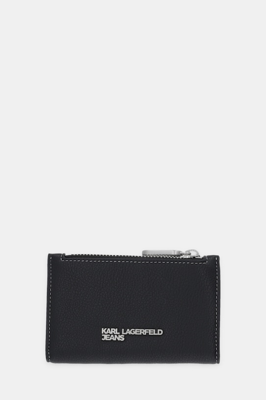 Karl Lagerfeld Jeans portfel imitacja skóry licowej czarny A3W32083