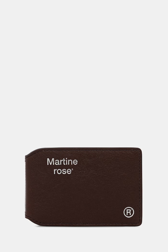 Martine Rose etui na karty skórzane Oyster brązowy 1150LP25700