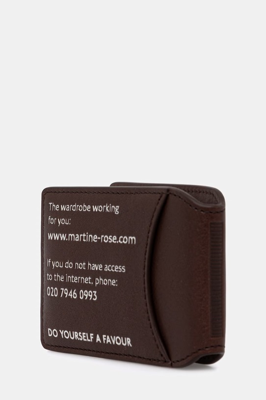 Martine Rose etui na karty skórzane Oyster 1150LP25700 brązowy SS26