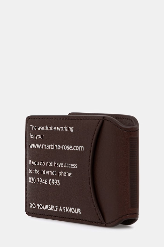 Martine Rose etui na karty skórzane Oyster 1150LP25700 brązowy SS26