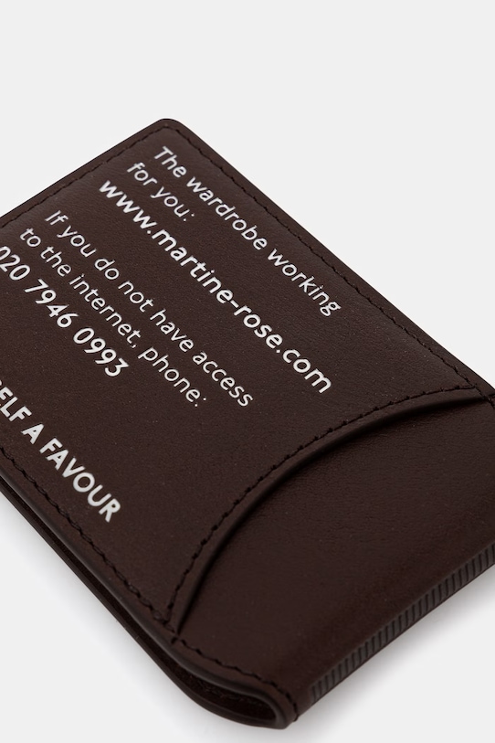 Akcesoria Martine Rose etui na karty skórzane Oyster 1150LP25700 brązowy
