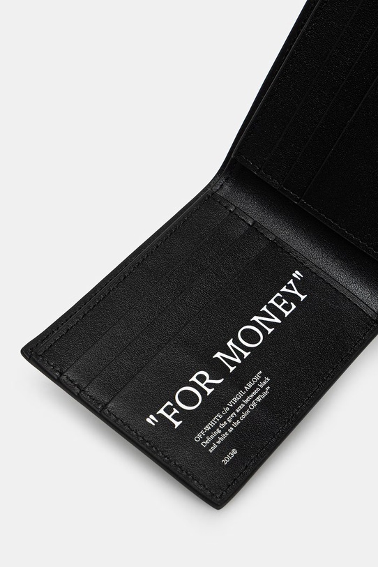 Akcesoria Off-White Quote portfel skórzany OMNC074C99LEA001 czarny