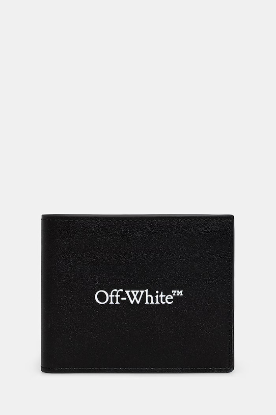 Off-White Bookish portfel skórzany czarny OMNC085C99LEA001