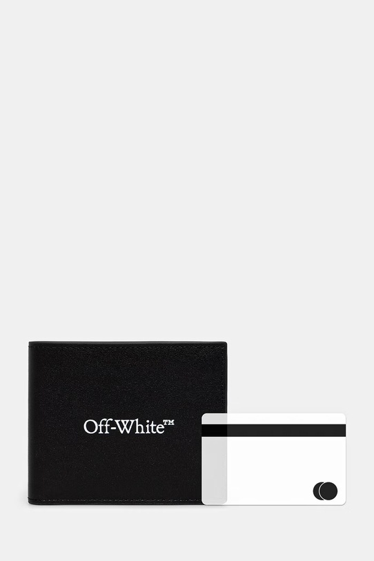 Off-White Bookish portfel skórzany czarny OMNC085C99LEA001