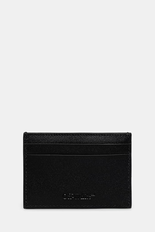 Off-White Bookish pouzdro na karty kožené OMND089C99LEA001 černá SS26