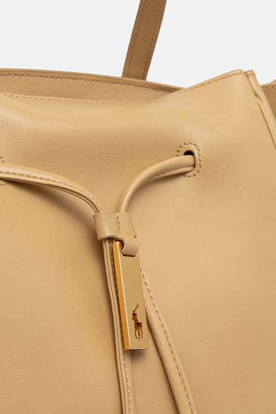 Polo Ralph Lauren plecak skórzany 428P01429 beżowy