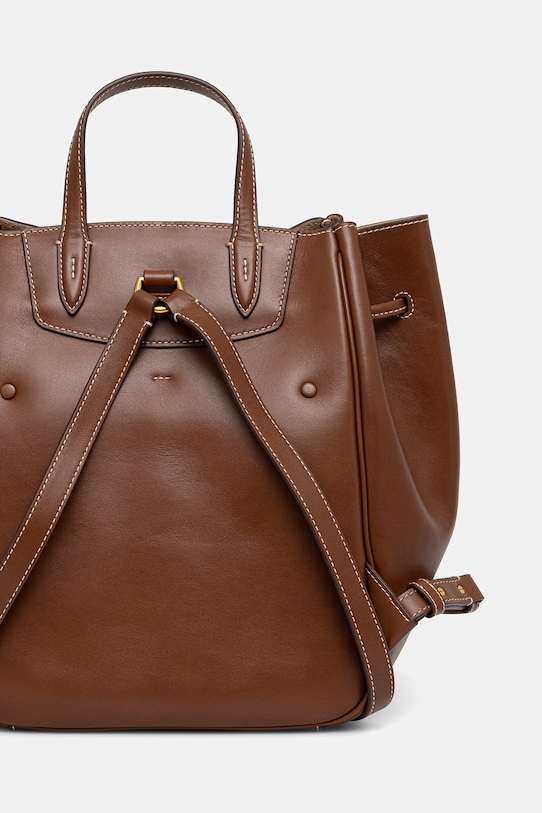 Akcesoria Polo Ralph Lauren plecak skórzany 428P01429 brązowy