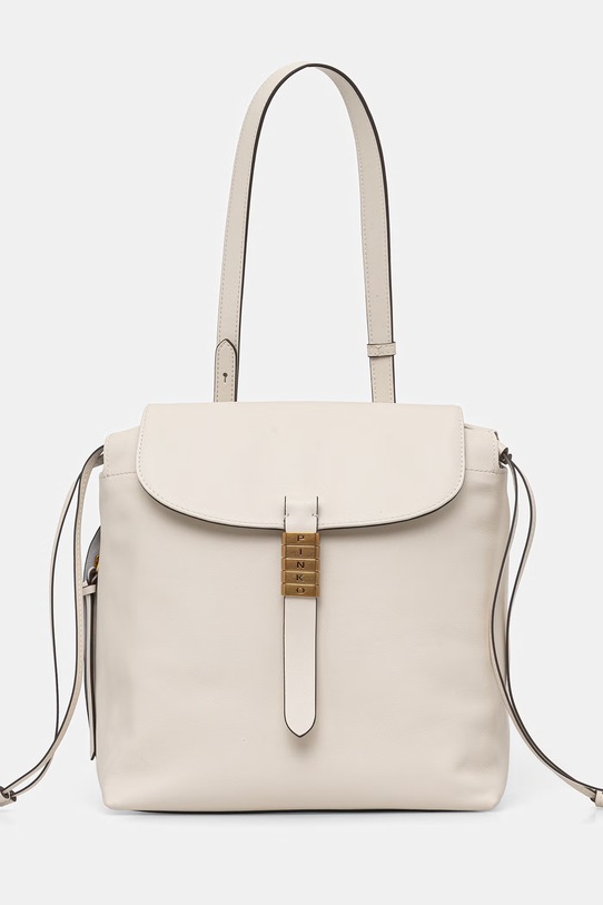 Pinko plecak skórzany skóra licowa beżowy 106063.A0QO