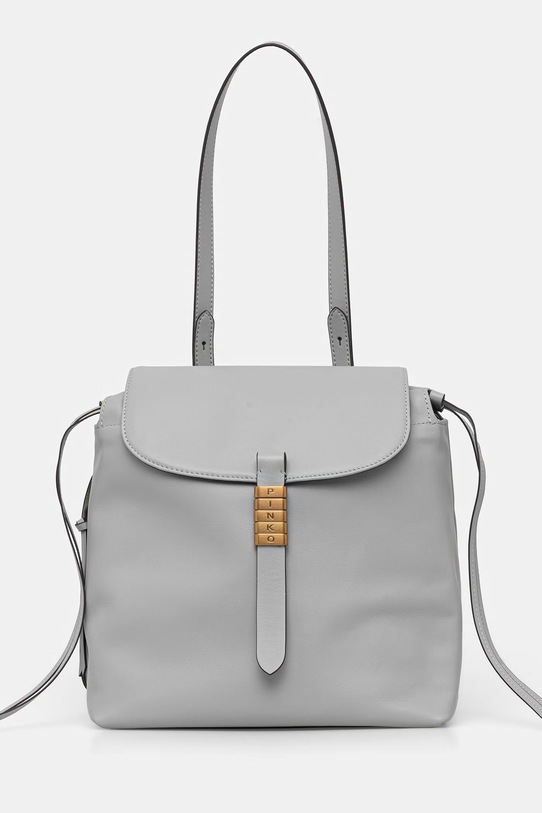 Pinko plecak skórzany skóra licowa szary 106063.A0QO
