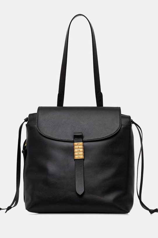 Pinko plecak skórzany skóra licowa czarny 106063.A0QO