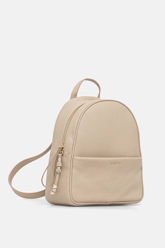 Coccinelle plecak skórzany NORY E1.U45.14.02.01 beżowy SS26