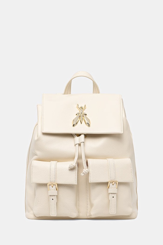 Patrizia Pepe plecak damski skórzany beżowy 8B0340.L133