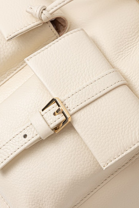 Patrizia Pepe plecak damski skórzany beżowy 8B0340.L133