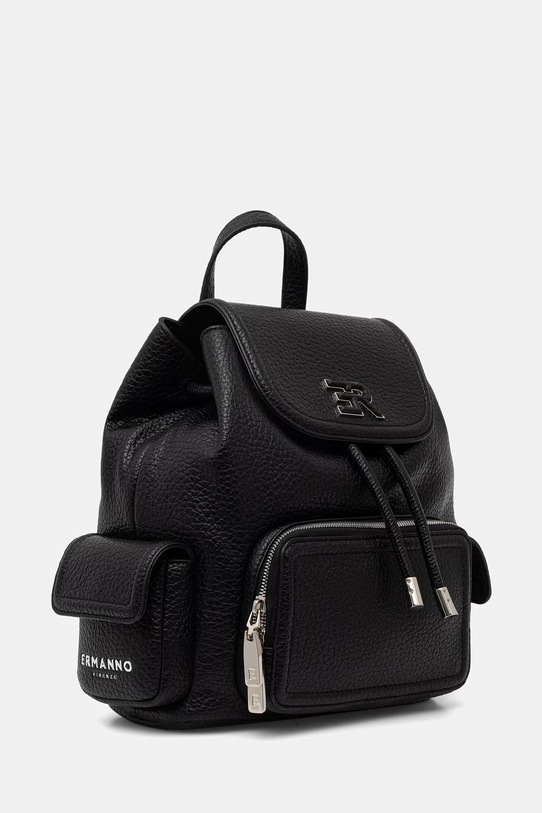 ERMANNO Firenze plecak miejski damski z imitacji skóry 12402104 czarny SS26
