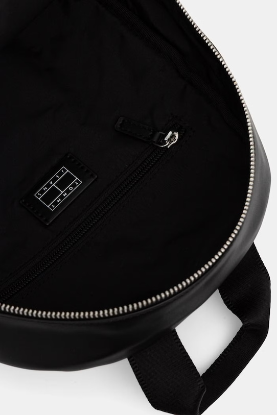 Tommy Jeans rucsac de oraș pentru femei, cu imitație de piele AW0AW18579 negru