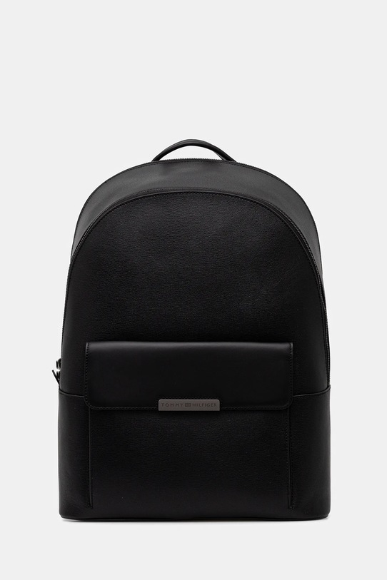 Tommy Hilfiger plecak skórzany skóra licowa czarny AM0AM13981