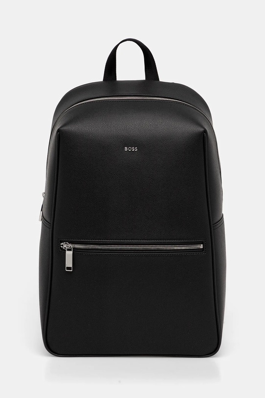 BOSS plecak skórzany Daxter_Backpack skóra licowa czarny 50558429