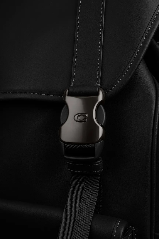 Coach plecak skórzany League Flap Backpack CU072 czarny