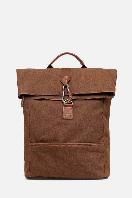 United Colors of Benetton Σακίδιο πόλης ανδρικό βαμβακερό καφέ 6911VY00Z