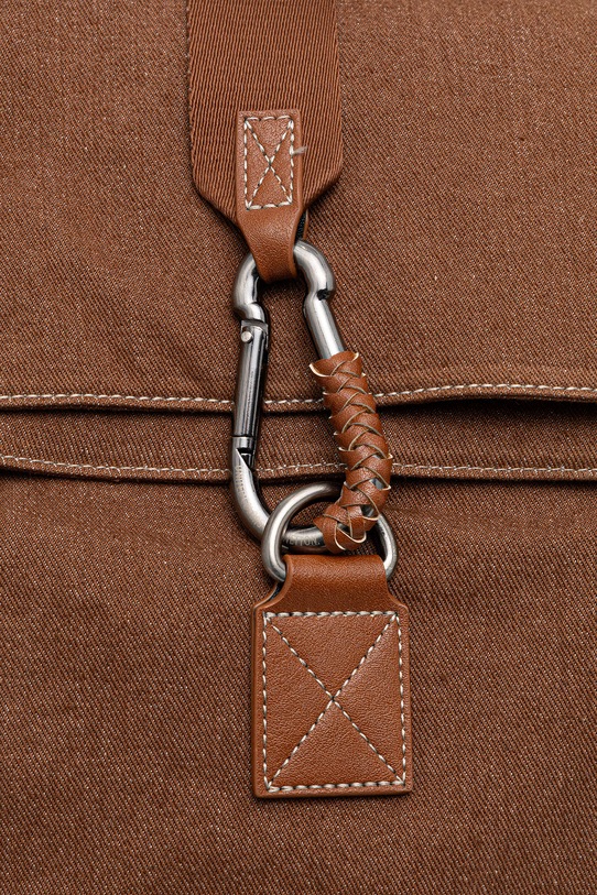 United Colors of Benetton Σακίδιο πόλης ανδρικό βαμβακερό καφέ 6911VY00Z