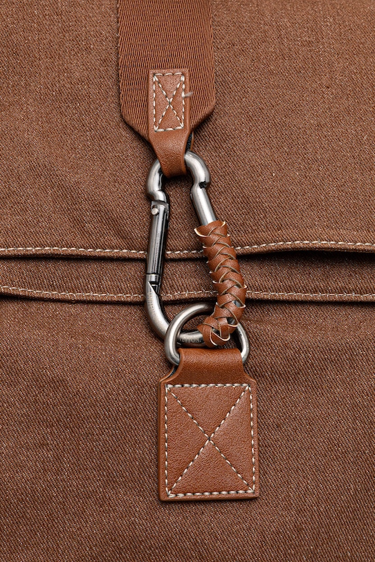 United Colors of Benetton Σακίδιο πόλης ανδρικό βαμβακερό καφέ 6911VY00Z