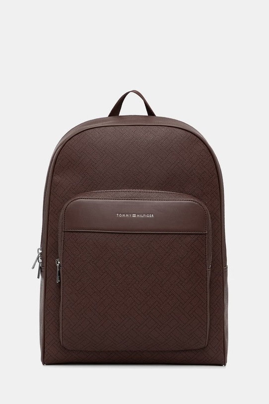 Tommy Hilfiger σακίδιο πόλης ανδρικό από απομίμηση δέρματος καφέ AM0AM14137