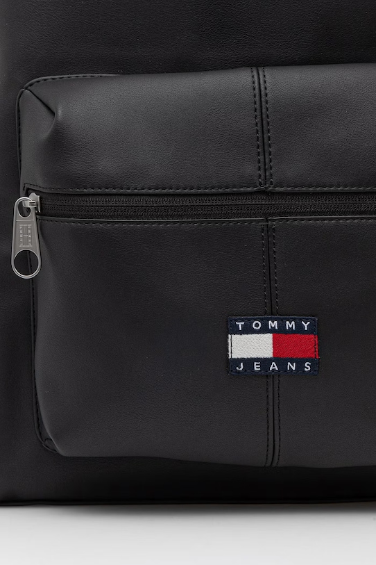 Tommy Jeans plecak męski z imitacji skóry czarny AM0AM14290